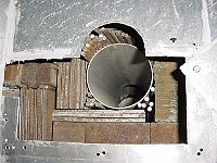 Steel rods around sleeve in the vault