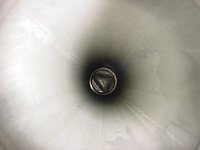 View of the widow from the inside of the pipe